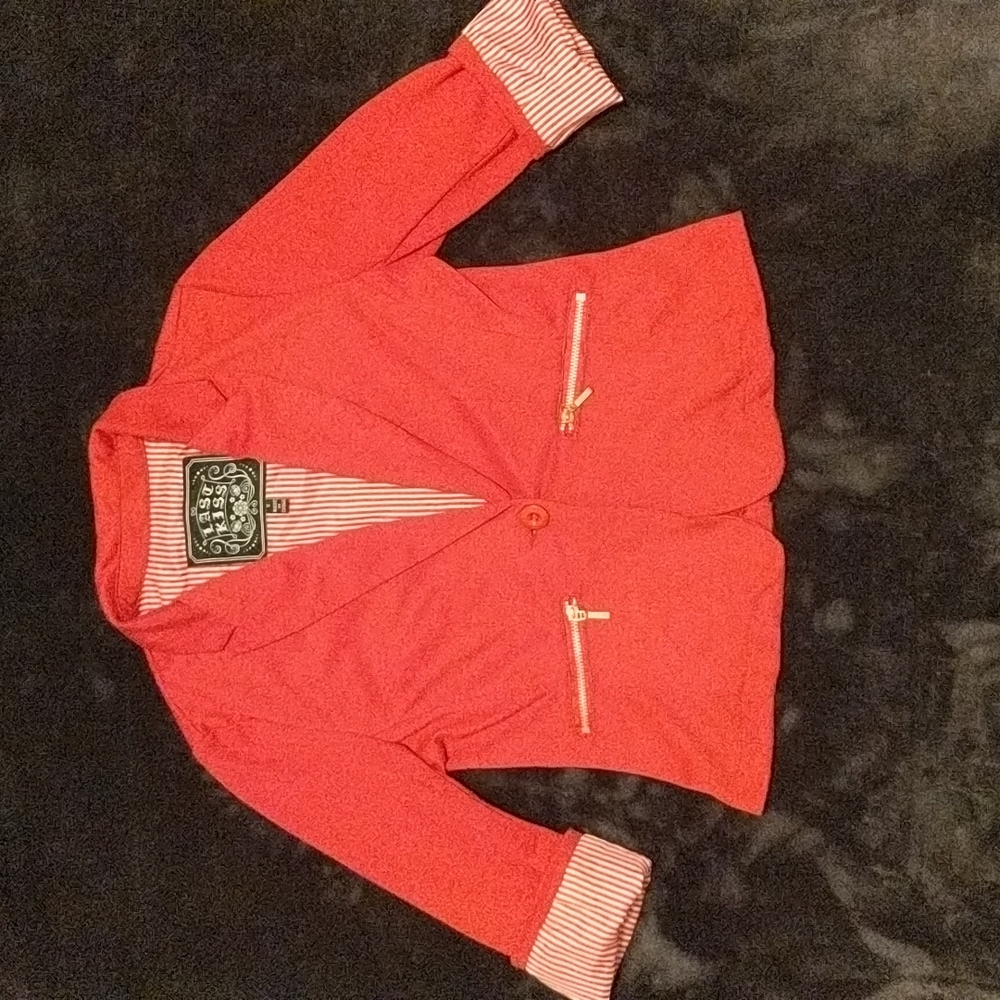 Interchangeable 3/4 or Full Sleeve Red Blazer